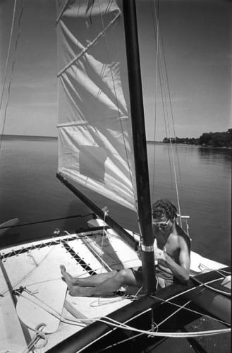 Photo memory 72 -Sailor and sailboat c.1980