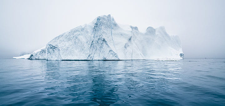 iceberg floating in water