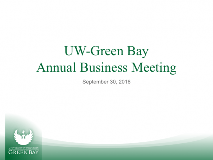UW-Green Bay Annual Business Meeting