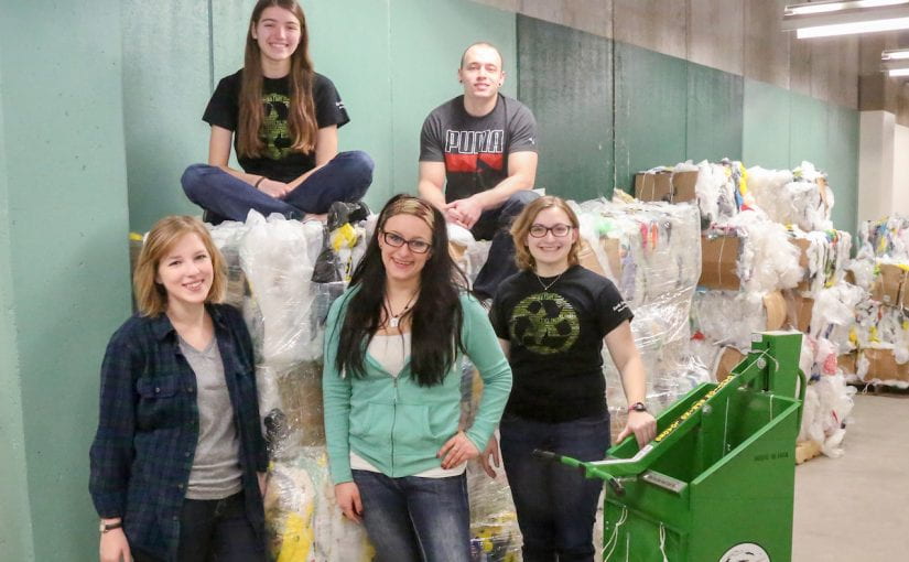 UWGB Students and Plastic Film recycling program 2015