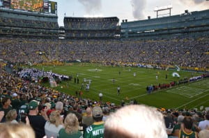 A bunch of exchange students went to see a Packers game to see what the hype was about.