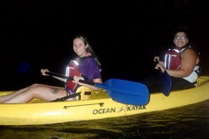 Kayaking to the bioluminescent bay in Fajardo