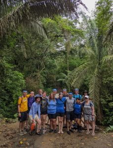 Group of students in a forest in Panama