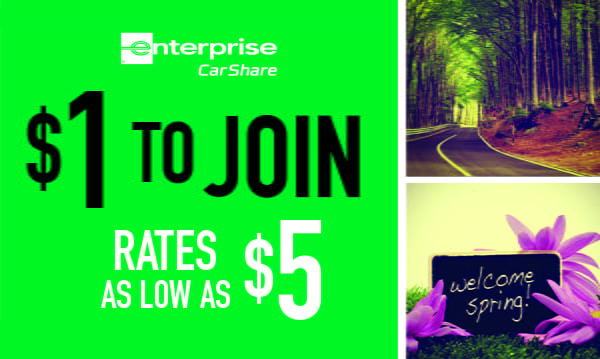 Join Campus Car Share for $1 – Spring Promotion